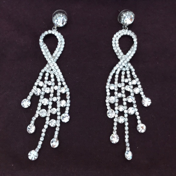 Rhinestone earrings from Spain - Picture 1 of 1